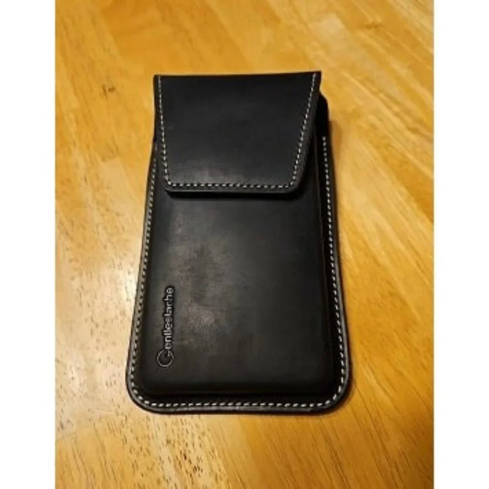 New Leather Cell Phone Holster with Belt Clip, Flip Case